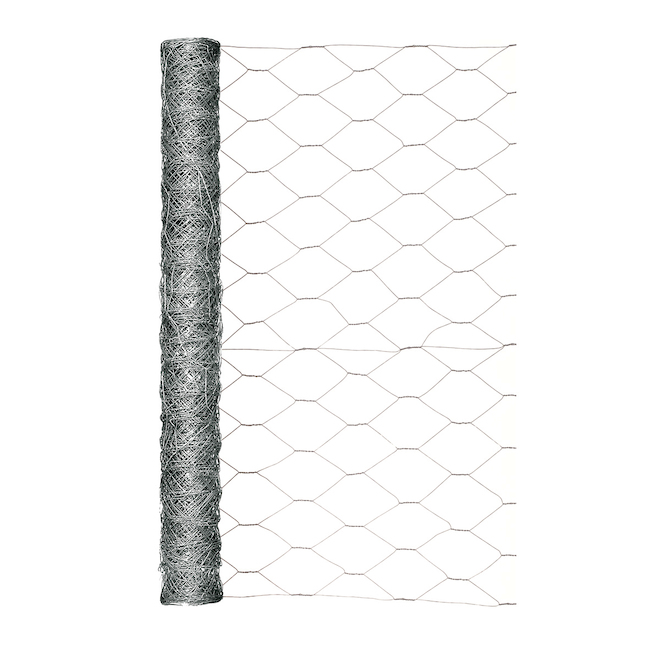 Garden Craft Silver Galvanized Steel Garden Chicken Wire Rolled Fencing (25-ft x 3-ft)