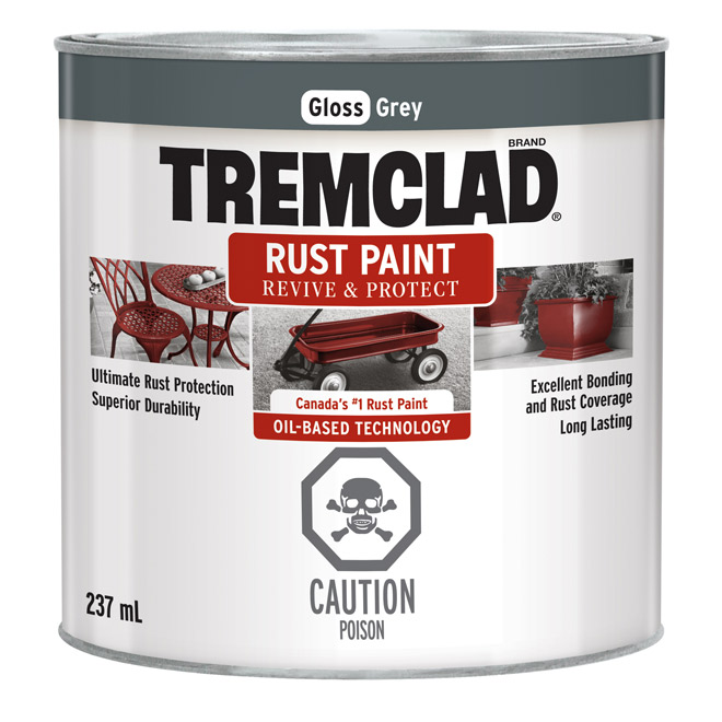 Tremclad(R) Rust Paint 237 Ml Gloss Grey 27028X125 RénoDépôt