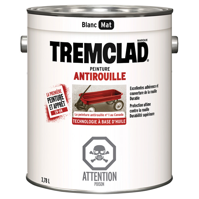 Antirouille, Tremclad(MD), 3,78 l, blanc mat