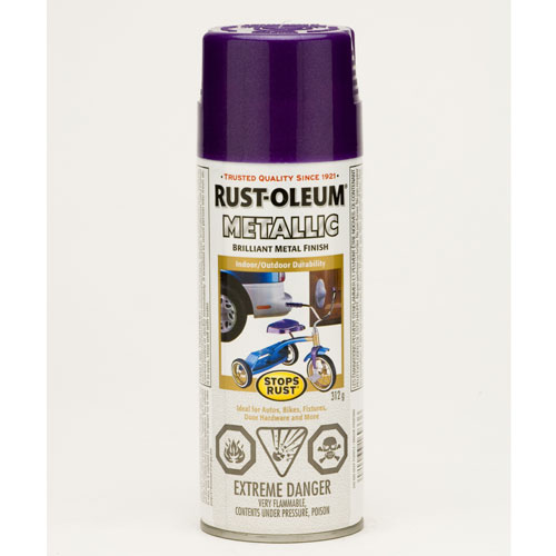 Rust-Oleum Stops Rust Enamel Metallic Spray Paint - Gloss - Deep Purple ...