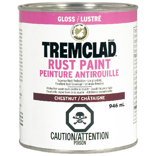 Tremclad Antirust Spray Paint Oilbased Glossy Chestnut 946 ml