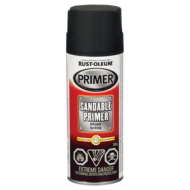 RUSTOLEUM Black Sandable Primer 340 g 257737 RénoDépôt