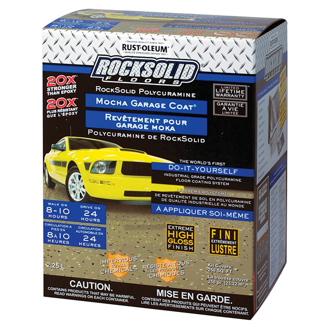RockSolid Polycuramine Garage Coat - Gloss Finish - Mocha - 2.25 L