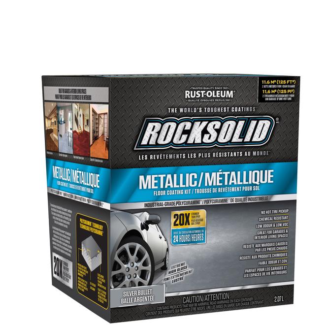 Rust-Oleum RockSolid Metallic Garage and Indoor Floor Coating Kit - High-Gl...