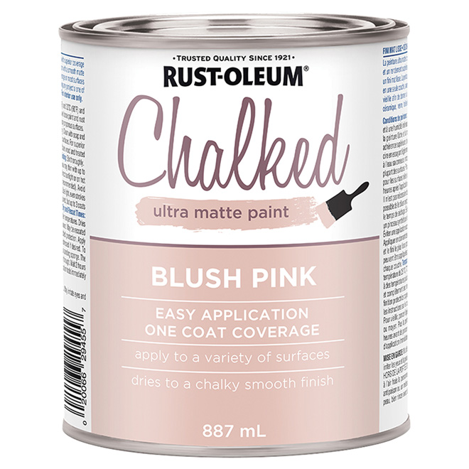 Buy Rust-Oleum 286943 Chalk Paint, Ultra Matte, Blush Pink, 30 oz Blush Pink