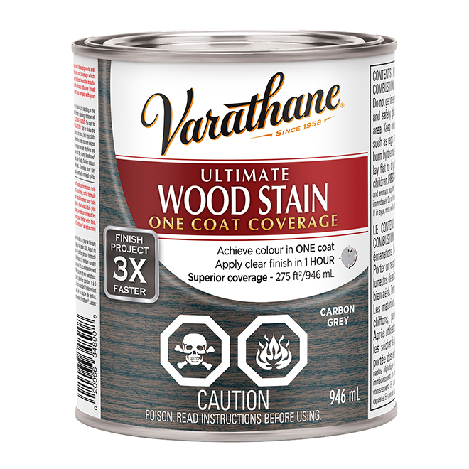 Varathane Ultimate Wood Stain 946 Ml Carbon Grey 316667
