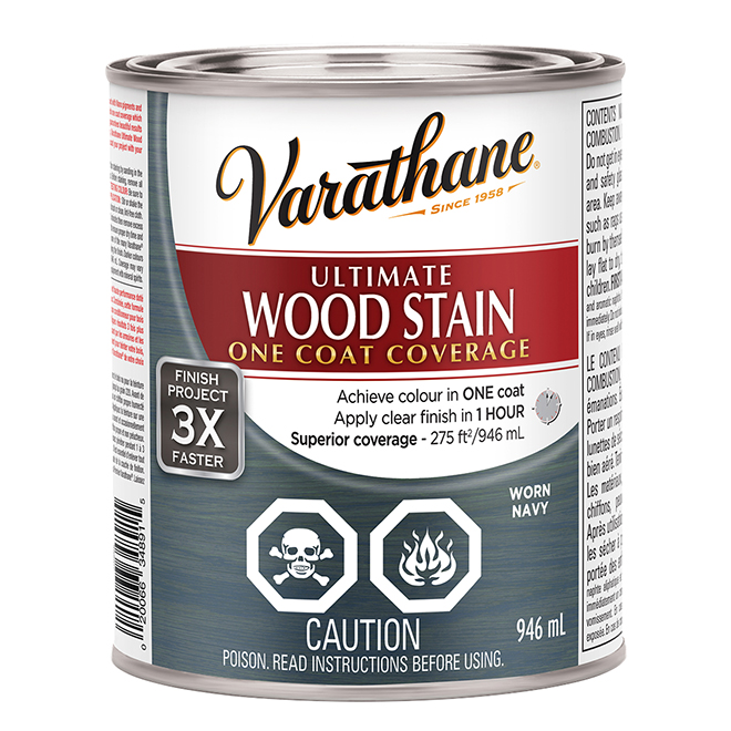 Varathane Ultimate Wood Stain 946 Ml Worn Navy 316668
