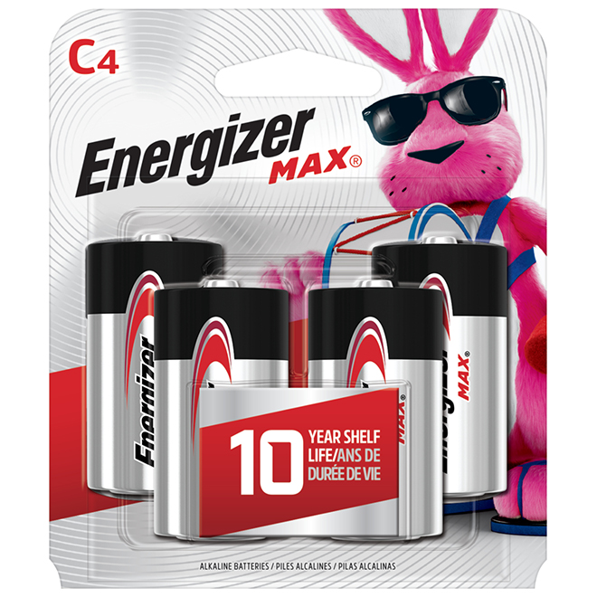 Piles alcalines 9 V Energizer MAX, emballage de 4 Paquet de 4