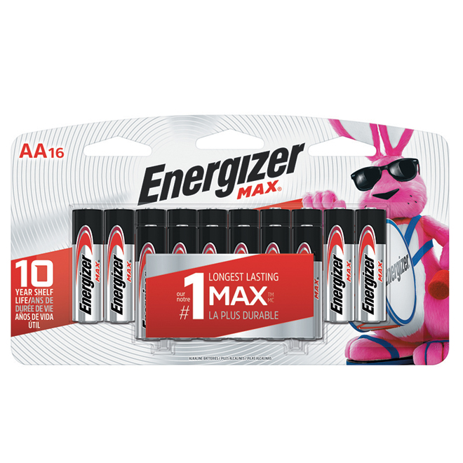 Pack of 16 AA "Max" batteries