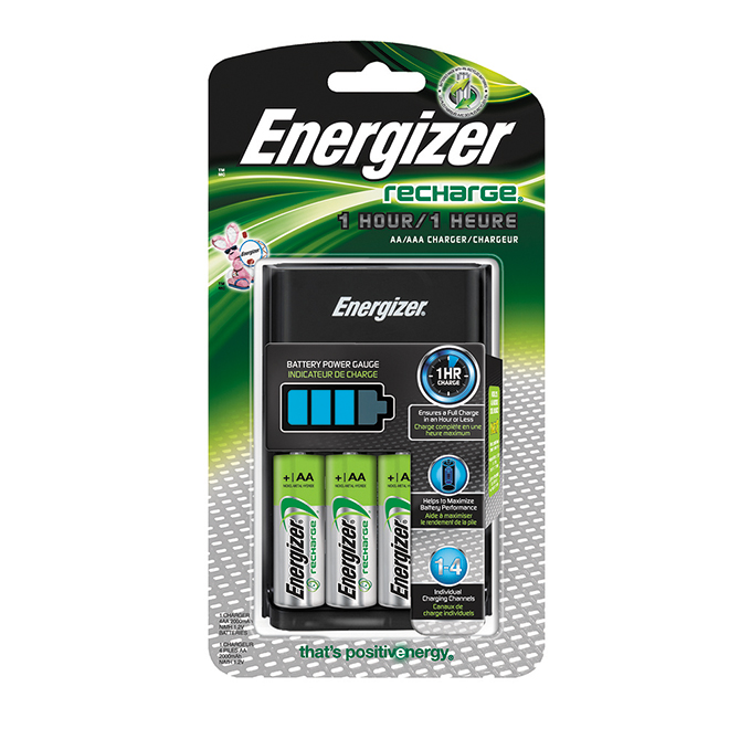 Chargeur de piles AA/AAA Energizer Recharge Pro CHPROWB4 avec 4