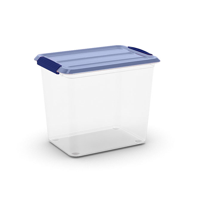 Kis Omni Storage Box - Plastic - 25-Litre - Clear and Blue