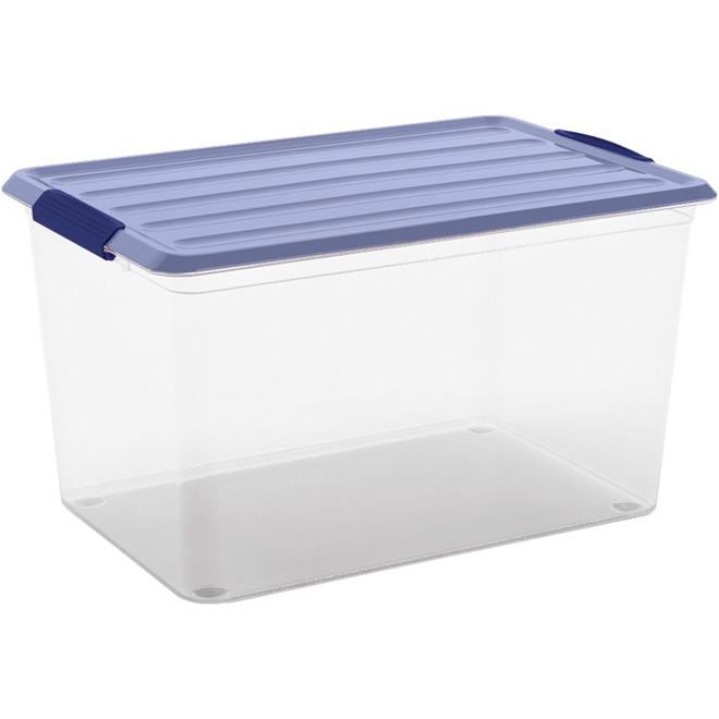 Boîte de rangement Omni Kis, plastique, 60 litres, clair et bleu