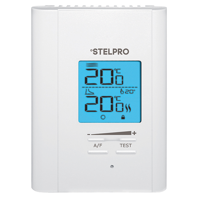 Stelpro 240-Volts/ 3840-Watts White Backlit Display Non-Programmable Electronic Thermostat