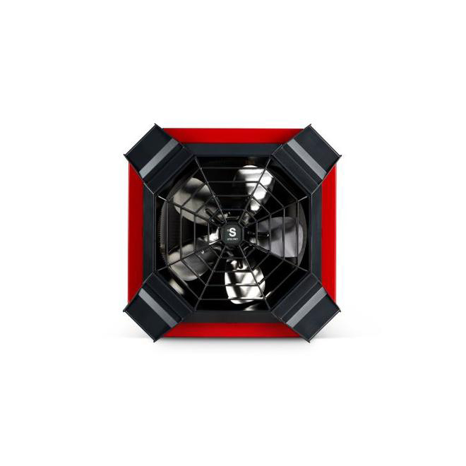 Stelpro Spider Ceiling Fan Heater for Garage - 4000 W - 240 V - Red