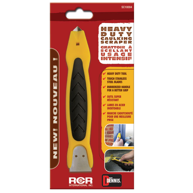 RCR International SealACrack Caulking Scraper 1 3/8in W Stainless Steel Blade 7 31/64in