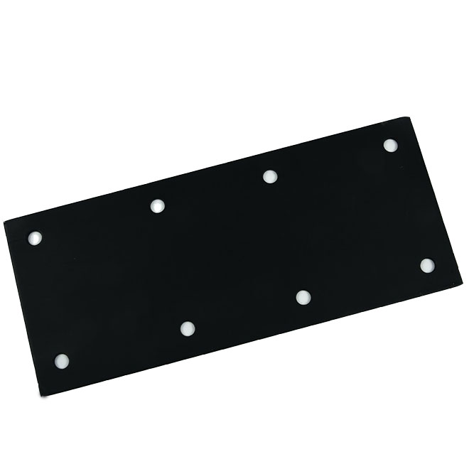 Mabo Metal 5-in W x 11 3/4-in L Black Painted Steel Flat Plate with 13/32-in dia Holes