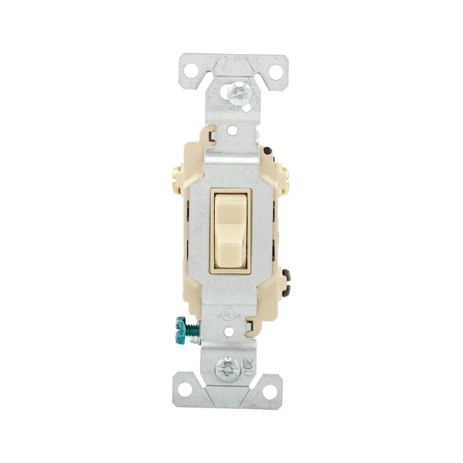 Interrupteur lumière à bascule Eaton unipolaire 15A blanc 10-paquet