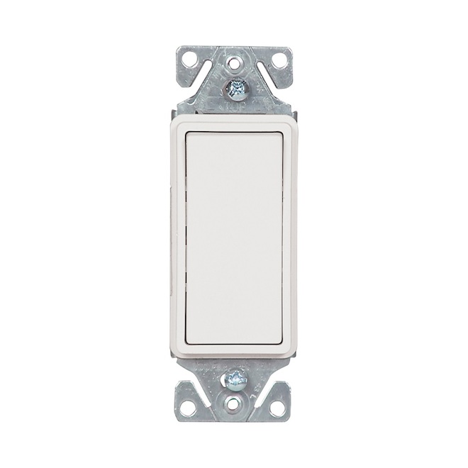 Interrupteur lumière à bascule Eaton unipolaire 15A blanc 10-paquet