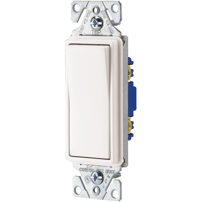 Eaton Toggle Decorator Switch 15 Amp 120/277 V - White