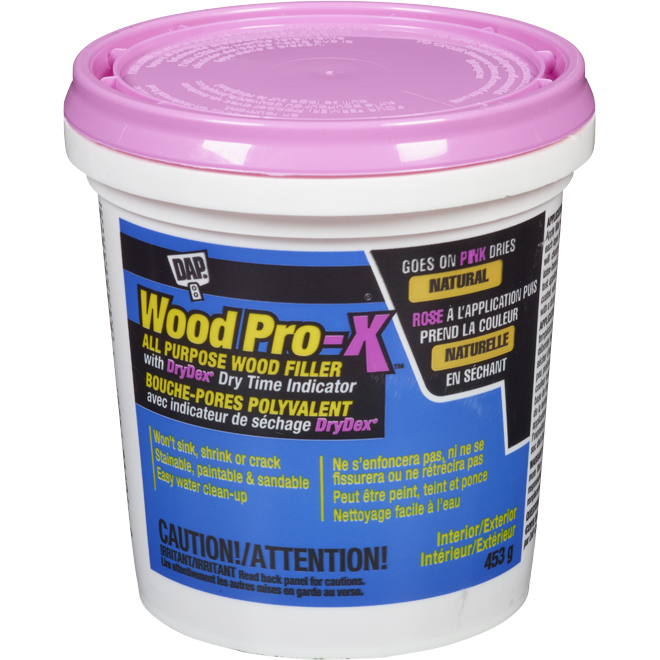 Bouche-pores pour bois polyvalent Wood Pro-X de DAP, latex, naturel, 453 g