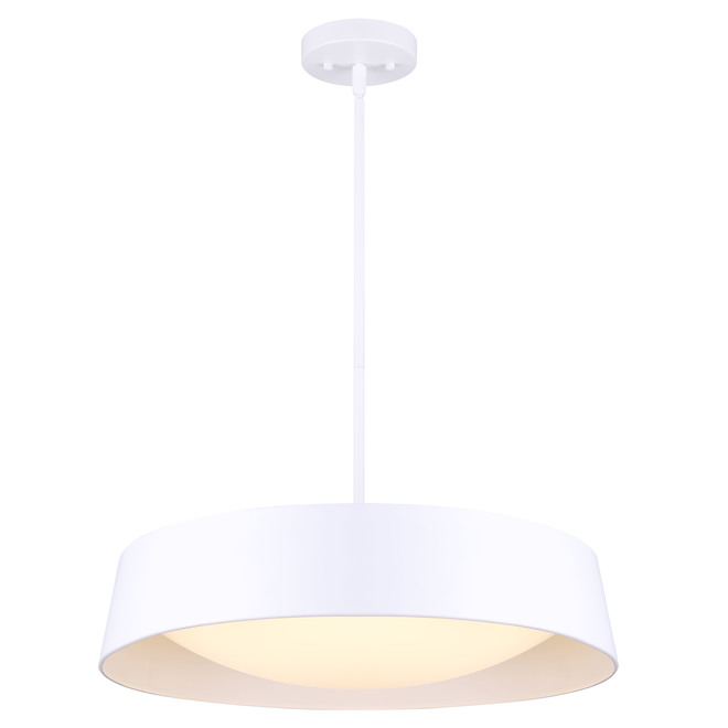 Canarm Adira 1-Light White Contemporary Integrated LED Pendant Light ...