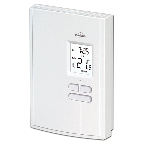 Aube 2500 W 240 V White Plastic Electronic Programmable Thermostat for Electric Heaters