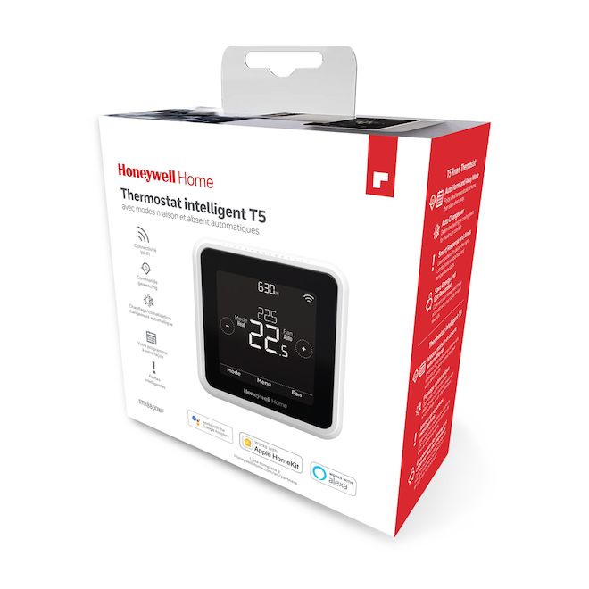 Thermostat intelligent programmable blanc T5 d'Honeywell Home avec