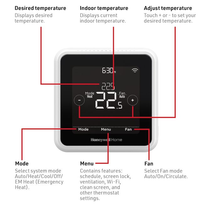 Honeywell Home T5 White Smart Programmable Thermostat with Touch