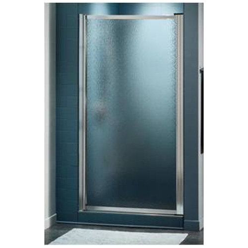 Maax Pivolok Pivot Shower Door - Chrome - Raindrop - 64 1/2-in H x 25-in to 26 3/4-in W