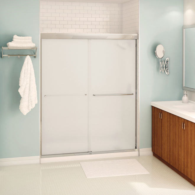 Maax Aura Sliding Shower Door - Frosted Glass - 59-in x 71-in