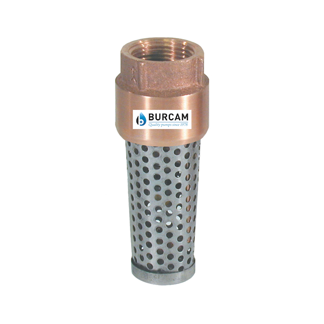 Burcam 1.25-in Stainless Steel and Brass Universal Foot Valve