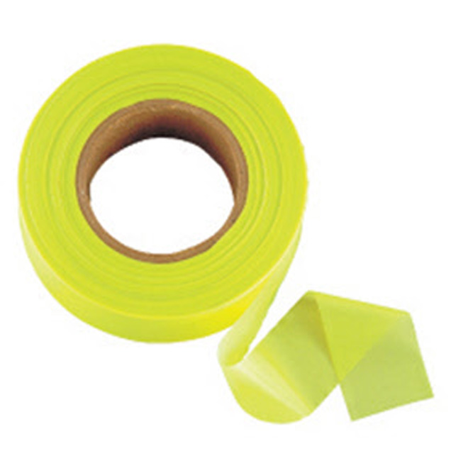 Johnson Flagging Tape - Glow Yellow - PVC Material - 300-ft L x 1 3/16-in W