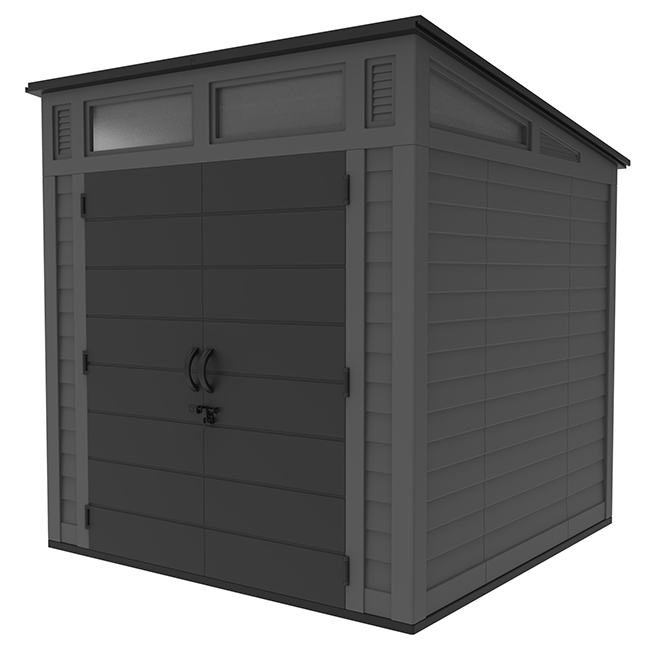 SUNCAST Craftsman Garden Shed - 7' x 7' - Peppercorn and ...