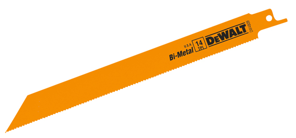 DeWALT Reciprocating Saw Blades - Bi-Metal - 8-in L - 14 TPI - Straight Back - 5 Per Pack