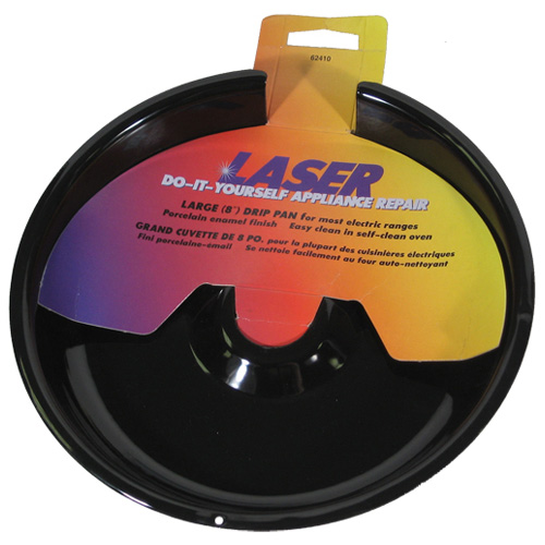 Laser Stove Drip Pan - 8-in - Black
