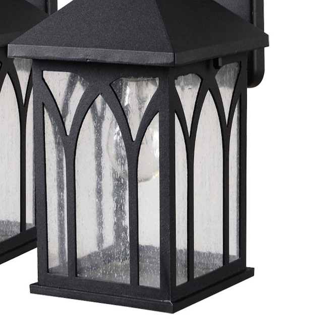 HARBOR BREEZE Project Source Outdoor Wall Lantern 11.7in Black