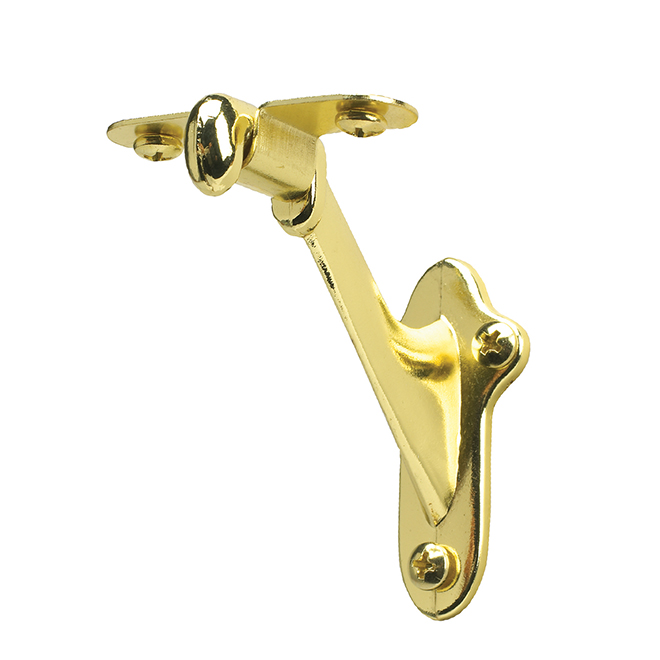 Colonial Elegance Handrail Bracket - Brass Finish - Metal - 1 Per Pack