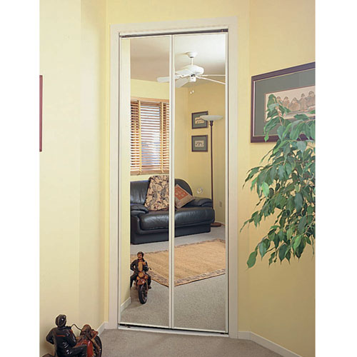 Porte-miroir pliante Colonial Elegance, cadre blanc, 30 po l. x 80 1/2 po  h., intérieure 03080PP12