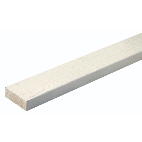 Planche pour garniture extérieure KWP, bois de couleur blanche, 12 pi de long x 4 po de large x 1 1/4 po d'épais