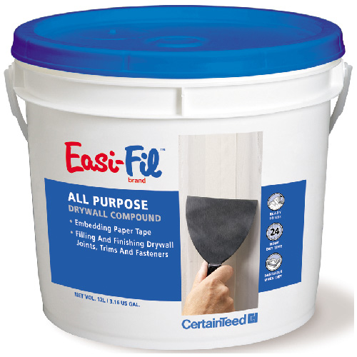 CertainTeed Easi-Fil Drywall Joint Compound - 12-L - All-Purpose - 300-sq. ft.