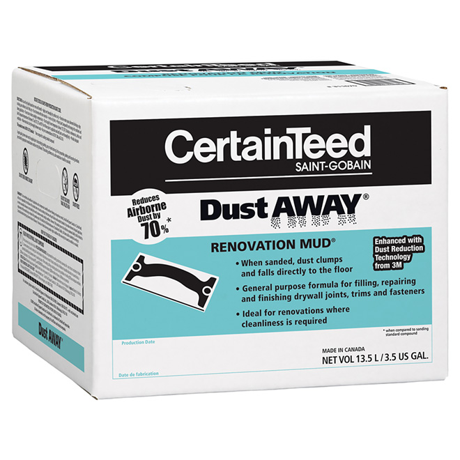 CertainTeed Easi-Fil Dust Away Drywall Compound - 13.5 L - Renovation Mud