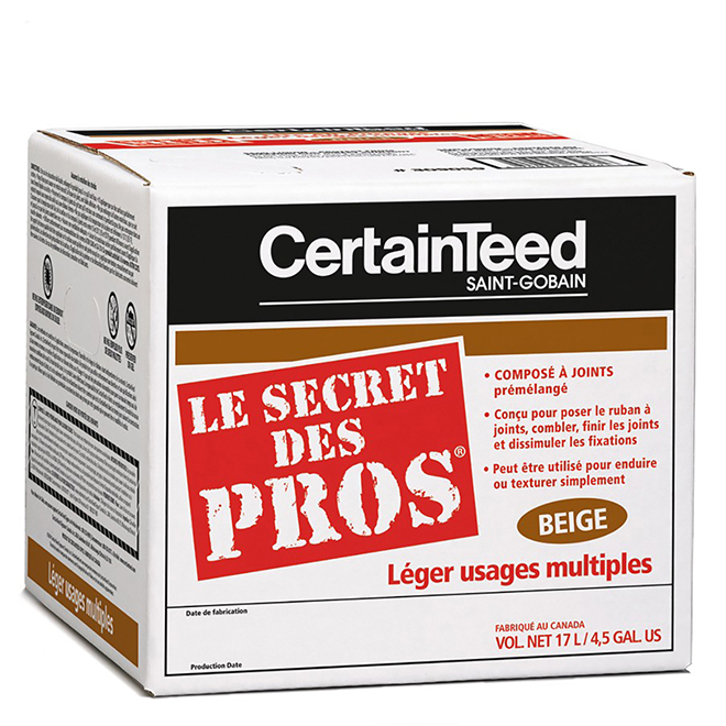 Drywall Compound Best Mud in Beige (17 L) by CertainTeed | RONA