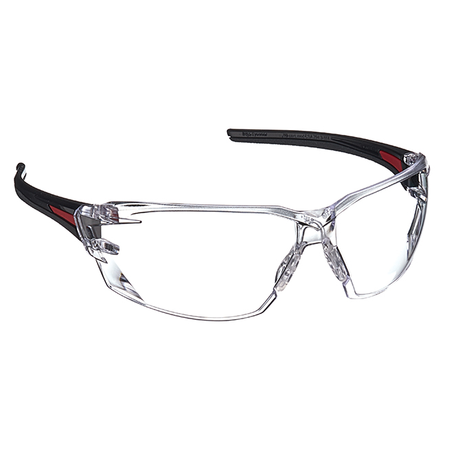 Edge Eyewear Nevosa Safety Glasses - Clear Lens - Black Frame - Non-Polarized