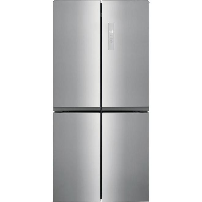 Réfrigérateur à 4 portes Frigidaire à profondeur de comptoir avec fini inox résistant aux empreintes, 17,4 pi³