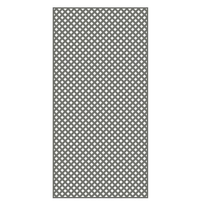 "Privacy" PVC Lattice - 4-ft x 8-ft - Grey