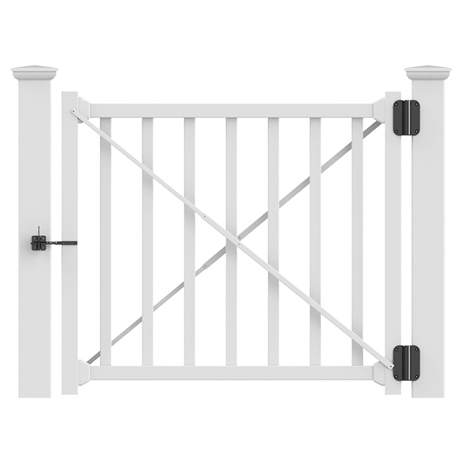 Fence Gate Kit - Spartan - 36 x 42 x 48'' - White