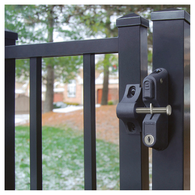 Loquet de porte autobloquant en acier, serrure de clôture, quincaillerie de  décoration rustique, loquet de porte facile à installer pour ferme