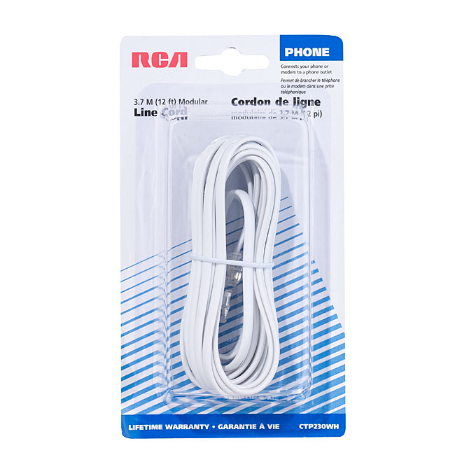 RCA Flat Nail-In Cable Clips - White - 20/Pack CTP103R