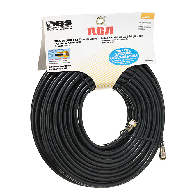 Câble fibre optique RCA noir, 3 pi DV3EV
