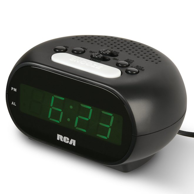 RCA Alarm Clock LED Black RCD20A1 RénoDépôt